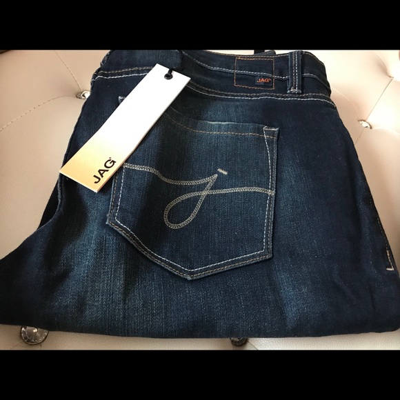 NEW JAG Dark Indigo Stretch Skinny Ankle Jeans Size 16 - Picture 2 of 6